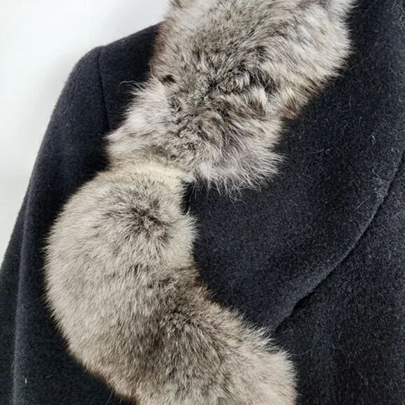 Cinzia Rocca wool and chinchilla coat - Picture 7 of 9